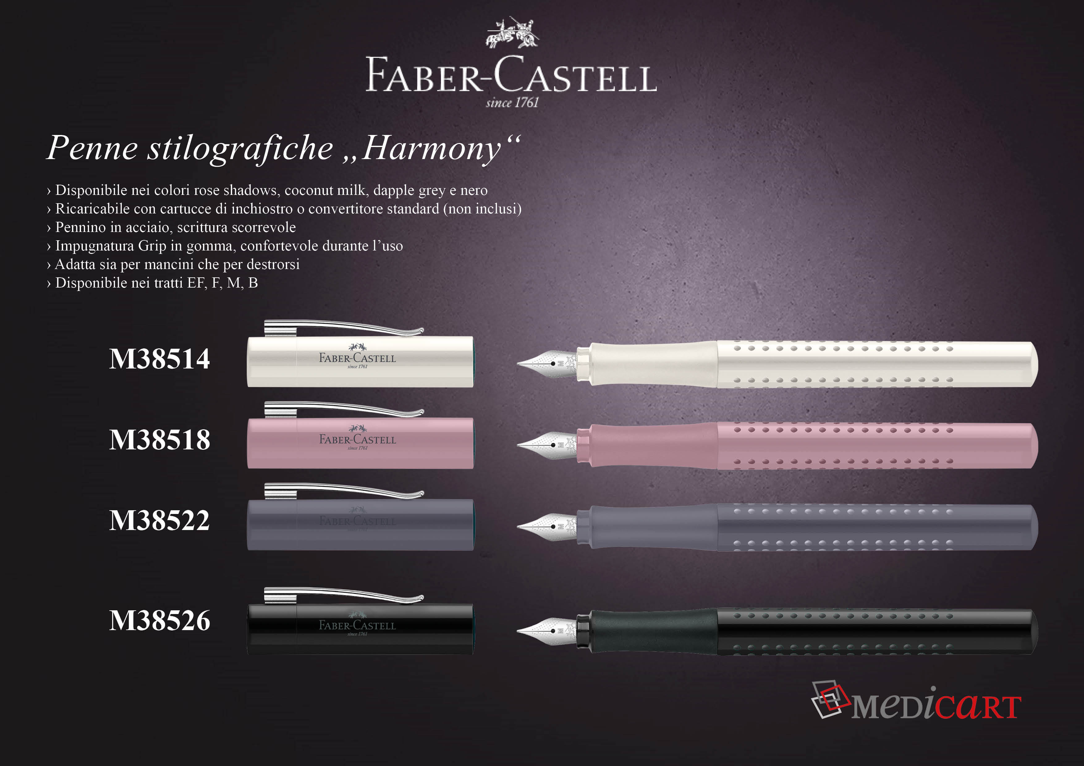 Penna stilografica Faber-Castell Sparkle, rose